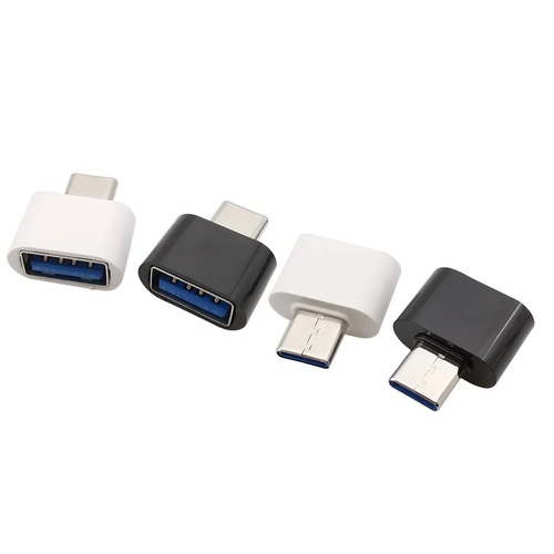 10Pcs USB 2.0 to Type-C Female Socket Adapter Type C OTG Connector for Phone Data Transfer White / Black buy in sri lanka stock
