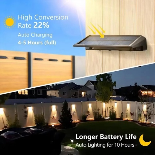 4pcs Solar Wall Light Outdoor Waterproof Solar Light Lighting Home Garden Courtyard Decoration Outdoor Sunlight Light