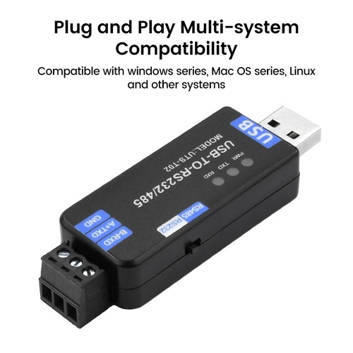 DC 5V USB to RS485/RS232 Communication Module Bidirectional Half Duplex Serial Line Converter CH343G Plug And Play