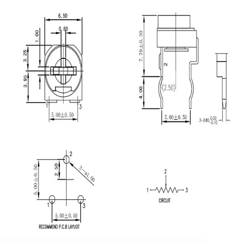 5K ohm Trimpot Trimmer Potentiometer variable resistor