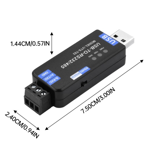 DC 5V USB to RS485/RS232 Communication Module Bidirectional Half Duplex Serial Line Converter CH343G Plug And Play