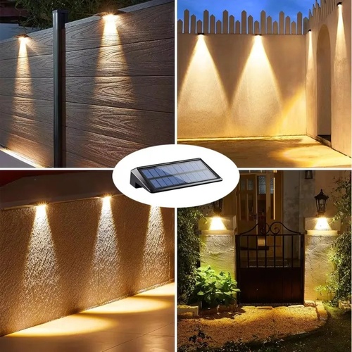 4pcs Solar Wall Light Outdoor Waterproof Solar Light Lighting Home Garden Courtyard Decoration Outdoor Sunlight Light